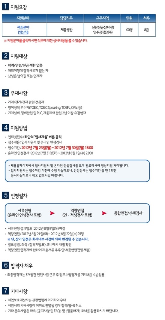 Kt G 8급 생산직 신입 채용 D 5 네이버 블로그