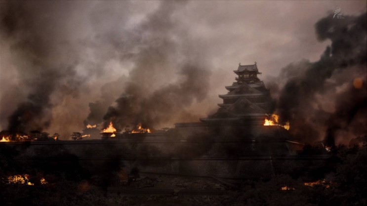 불타는 오사카성