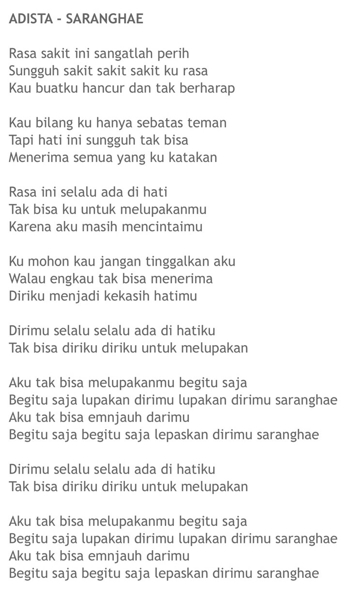 Adista Saranghe Hal Perih saat menyayat hati ini. github pages