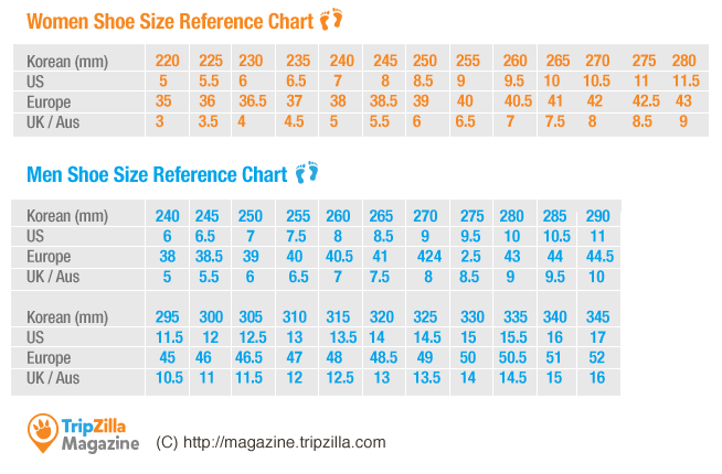 Average Shoe Size For Men In South Korea Average Shoe Size For Men In South Korea