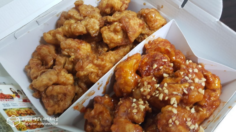 호식이두마리치킨 간장 매운양념 네이버 블로그