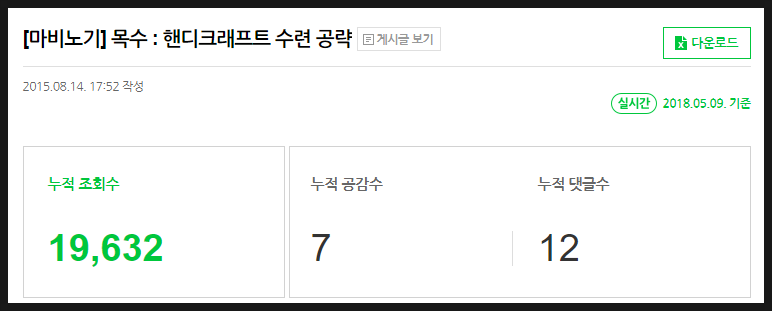 마비노기 목수 핸디크래프트 수련 Tip 공략 개편 완료 네이버 블로그